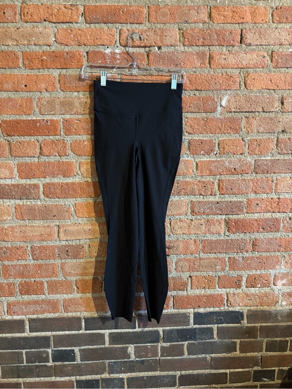 Lululemon High-Waisted Black Ribbed Leggings